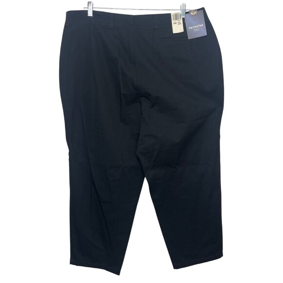 Dockers Pants Womens 24W Short Black New Flat Front Khakis Straight Leg - Picture 2 of 10